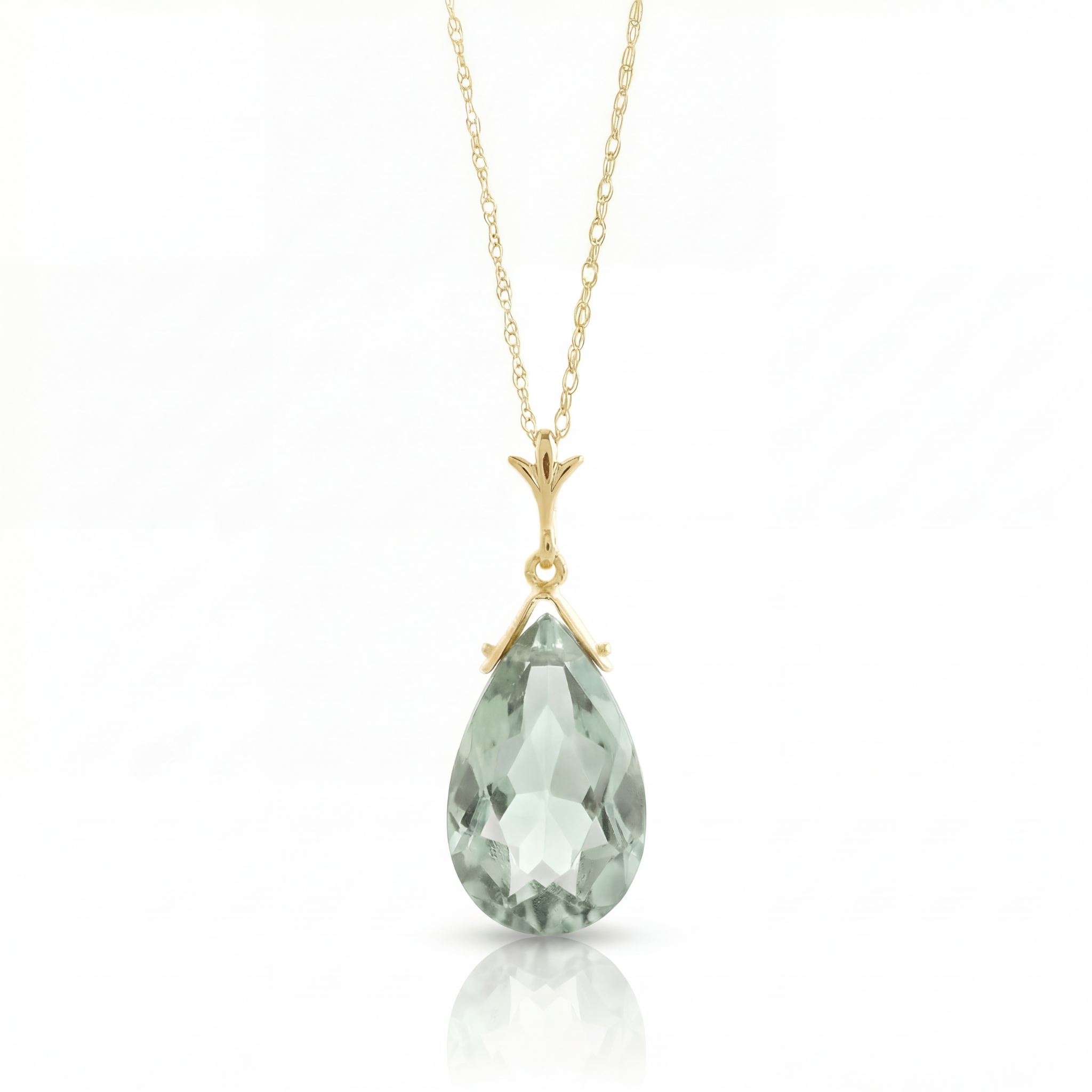 Lunar Glow Green Amethyst Necklace