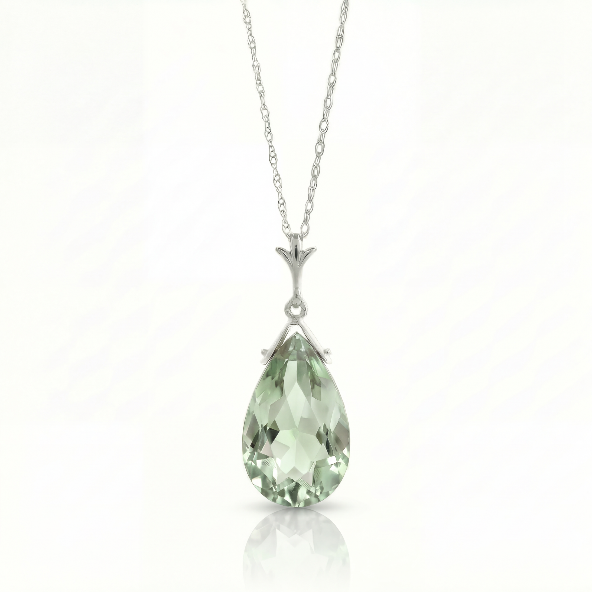 Lunar Glow Green Amethyst Necklace