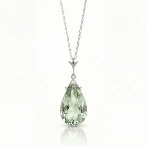 Lunar Glow Green Amethyst Necklace