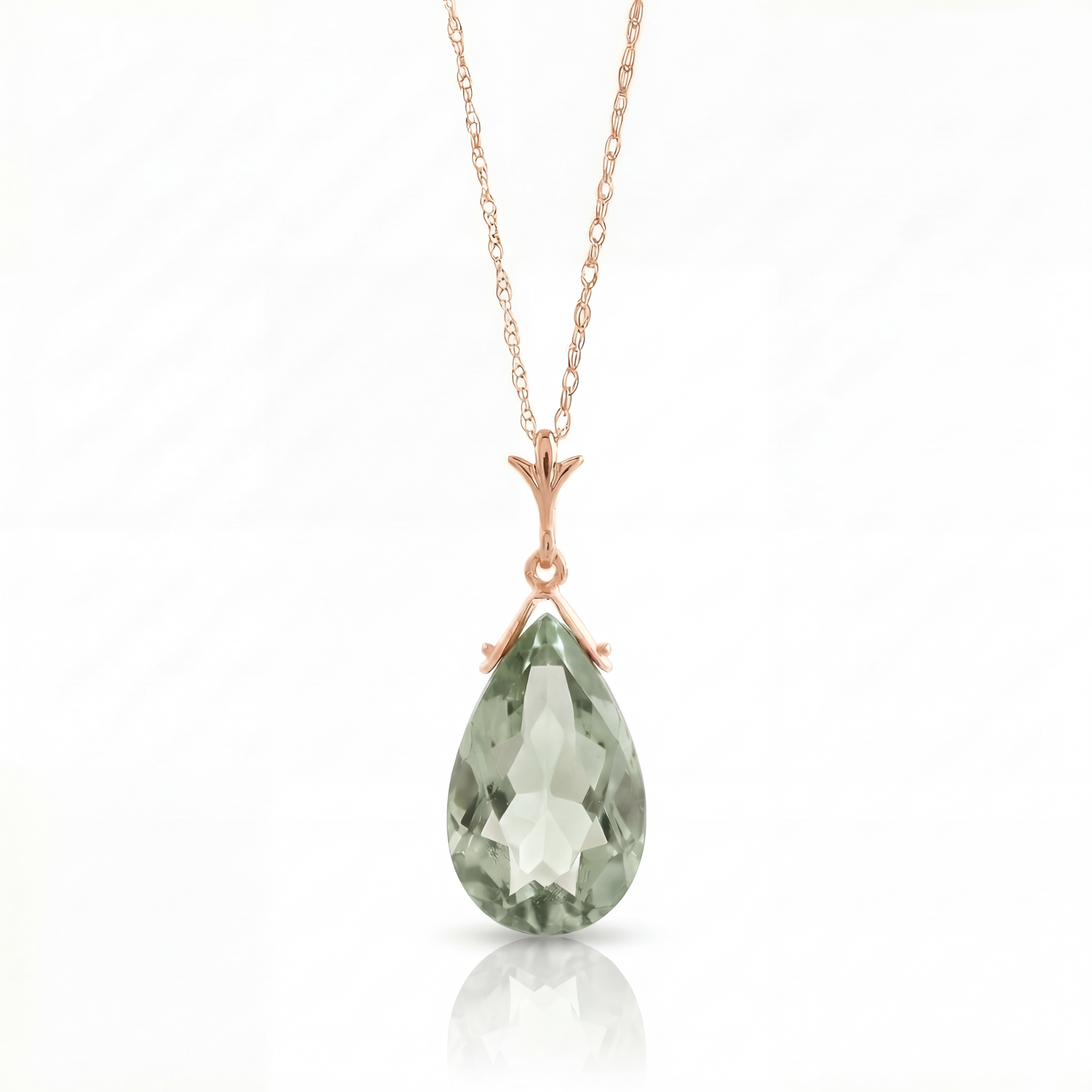 Lunar Glow Green Amethyst Necklace