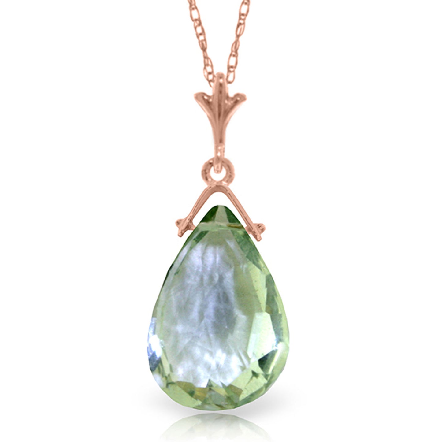 Lunar Glow Green Amethyst Necklace