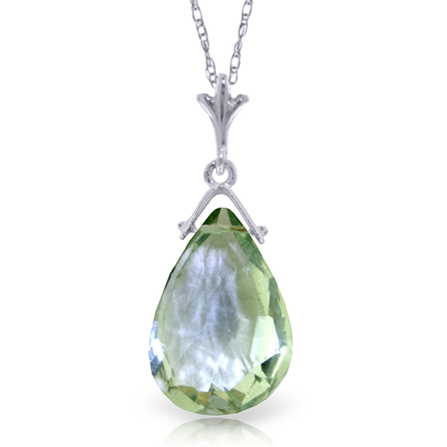 Lunar Glow Green Amethyst Necklace