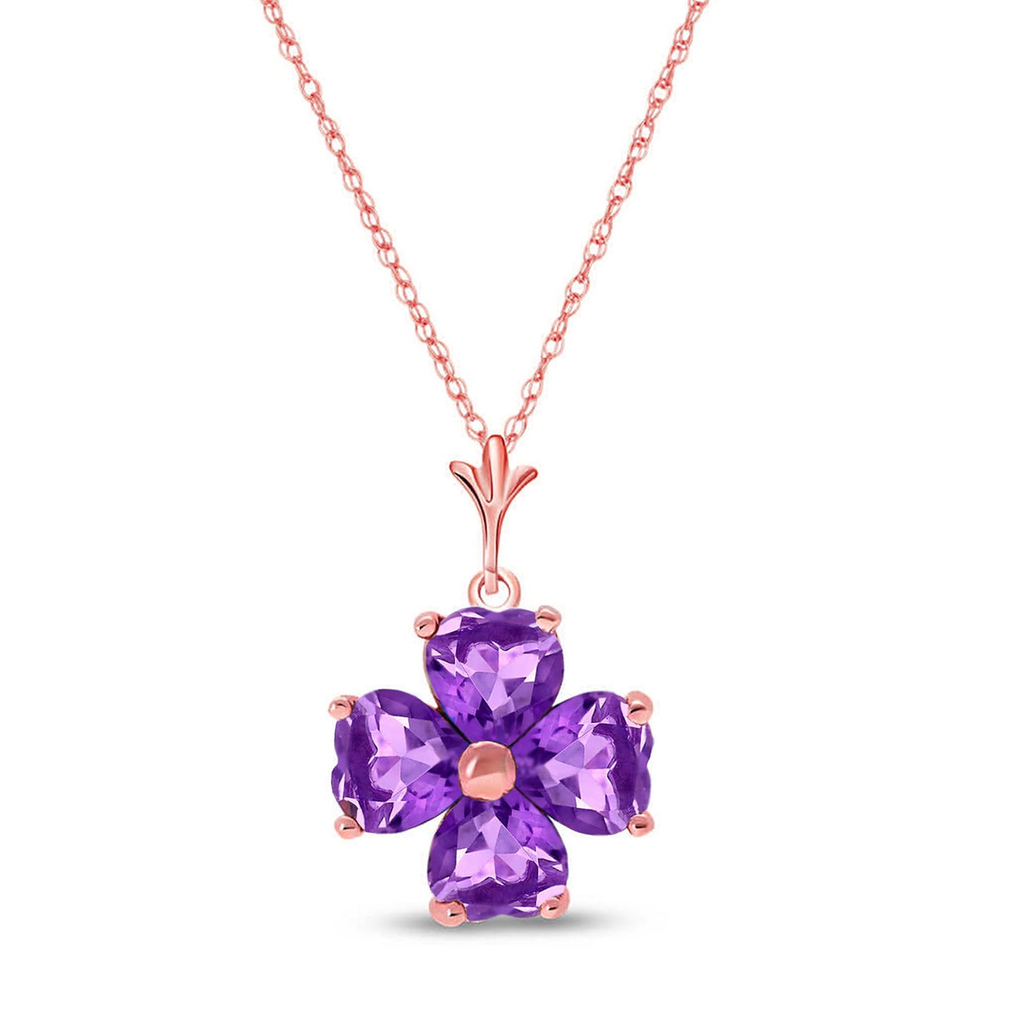 Elegant Petal Amethyst Necklace