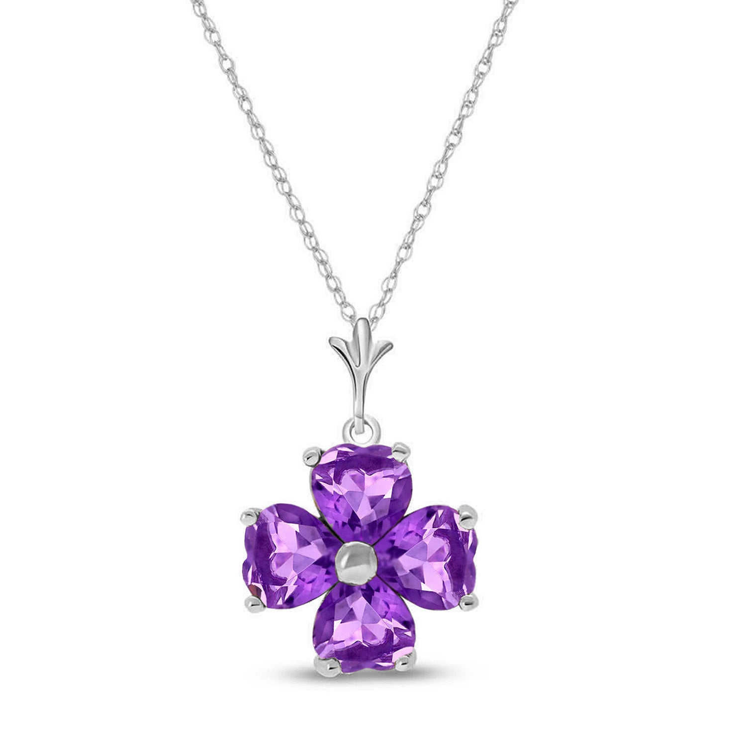 Elegant Petal Amethyst Necklace