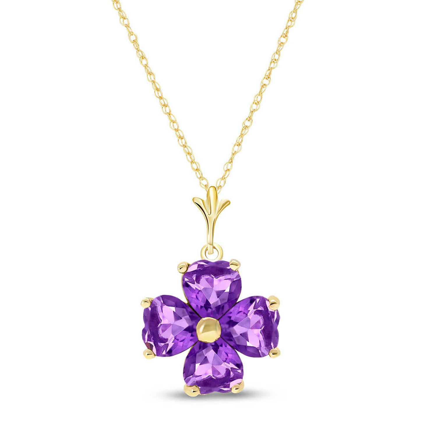 Elegant Petal Amethyst Necklace