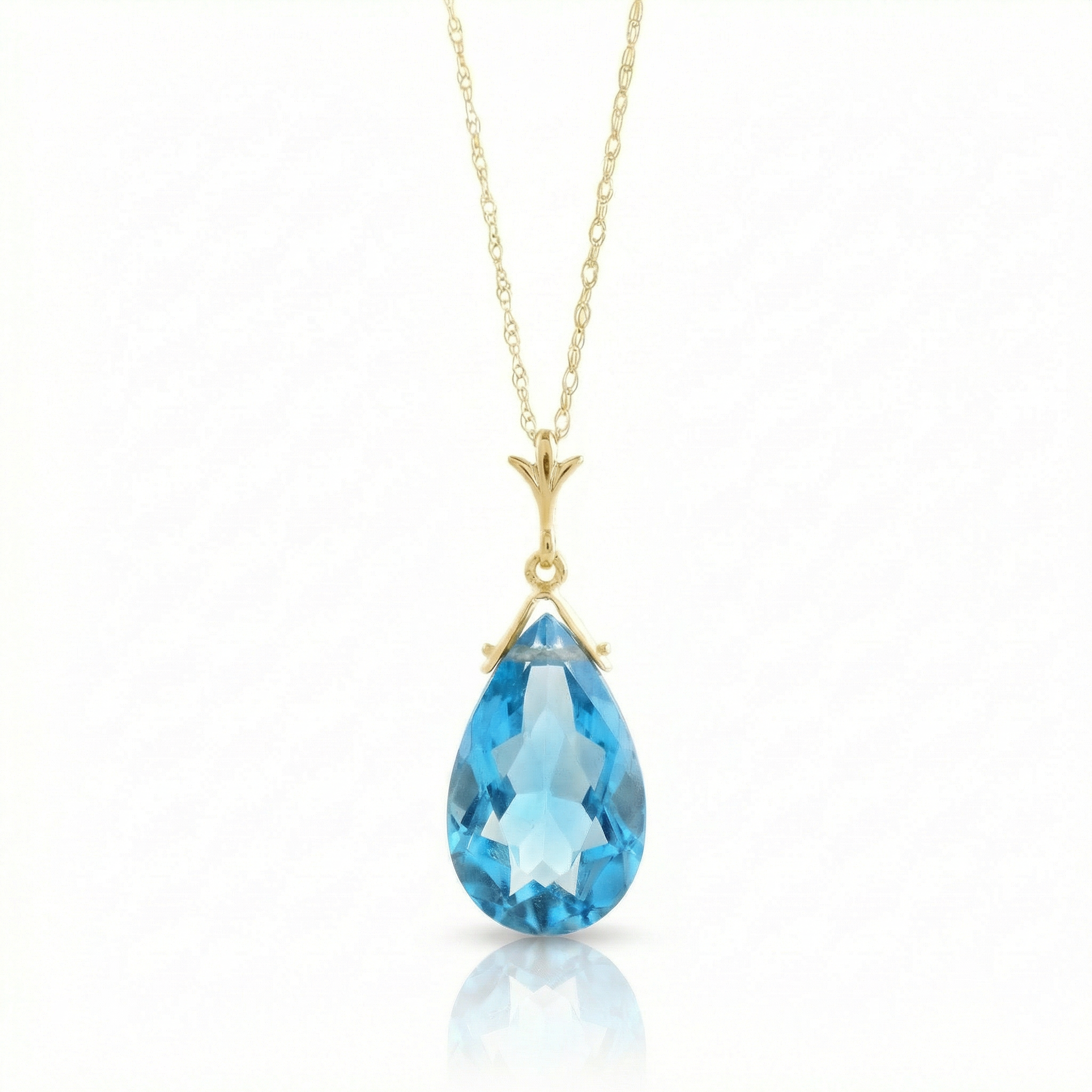 Lunar Glow Blue Topaz Necklace