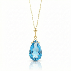 Lunar Glow Blue Topaz Necklace