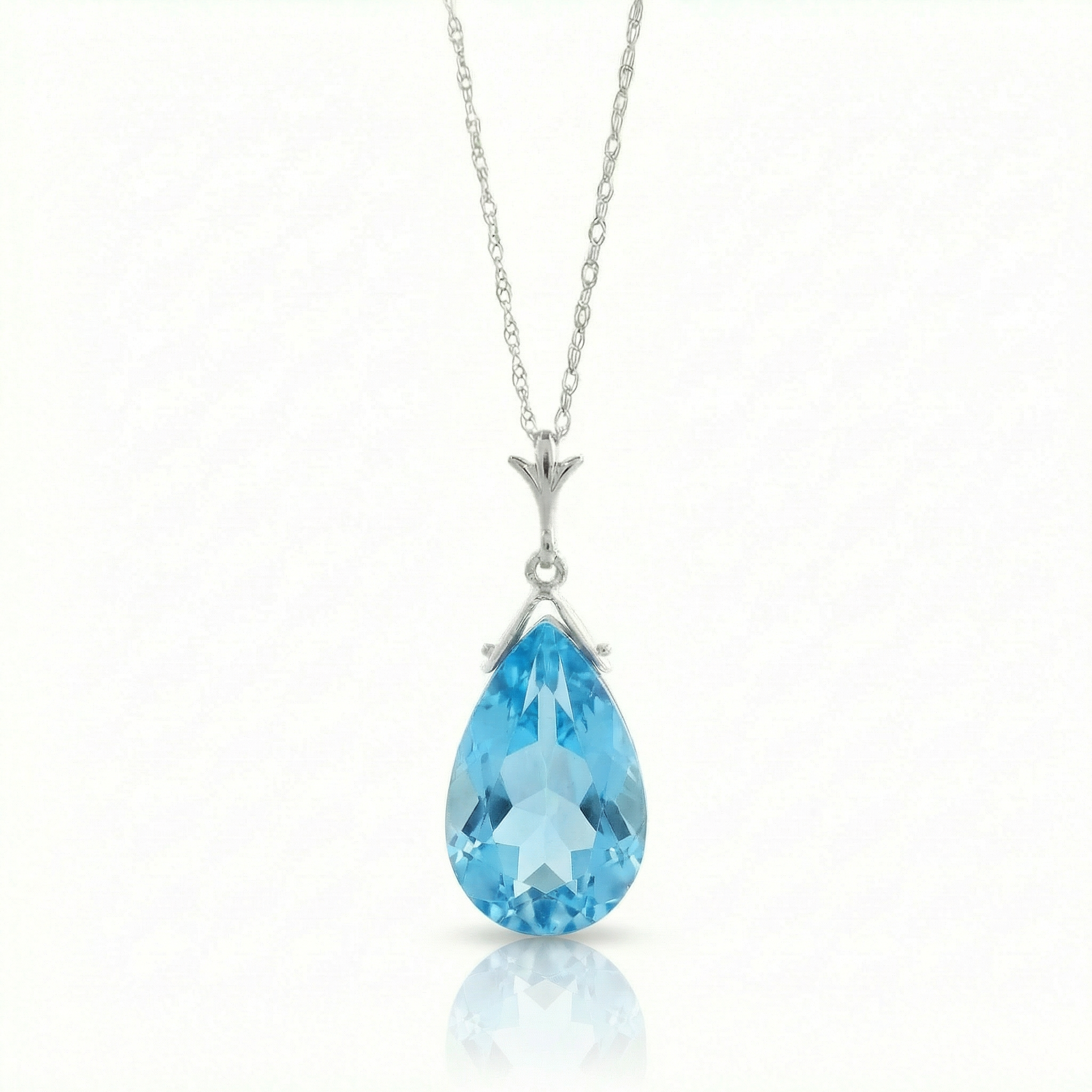 Lunar Glow Blue Topaz Necklace
