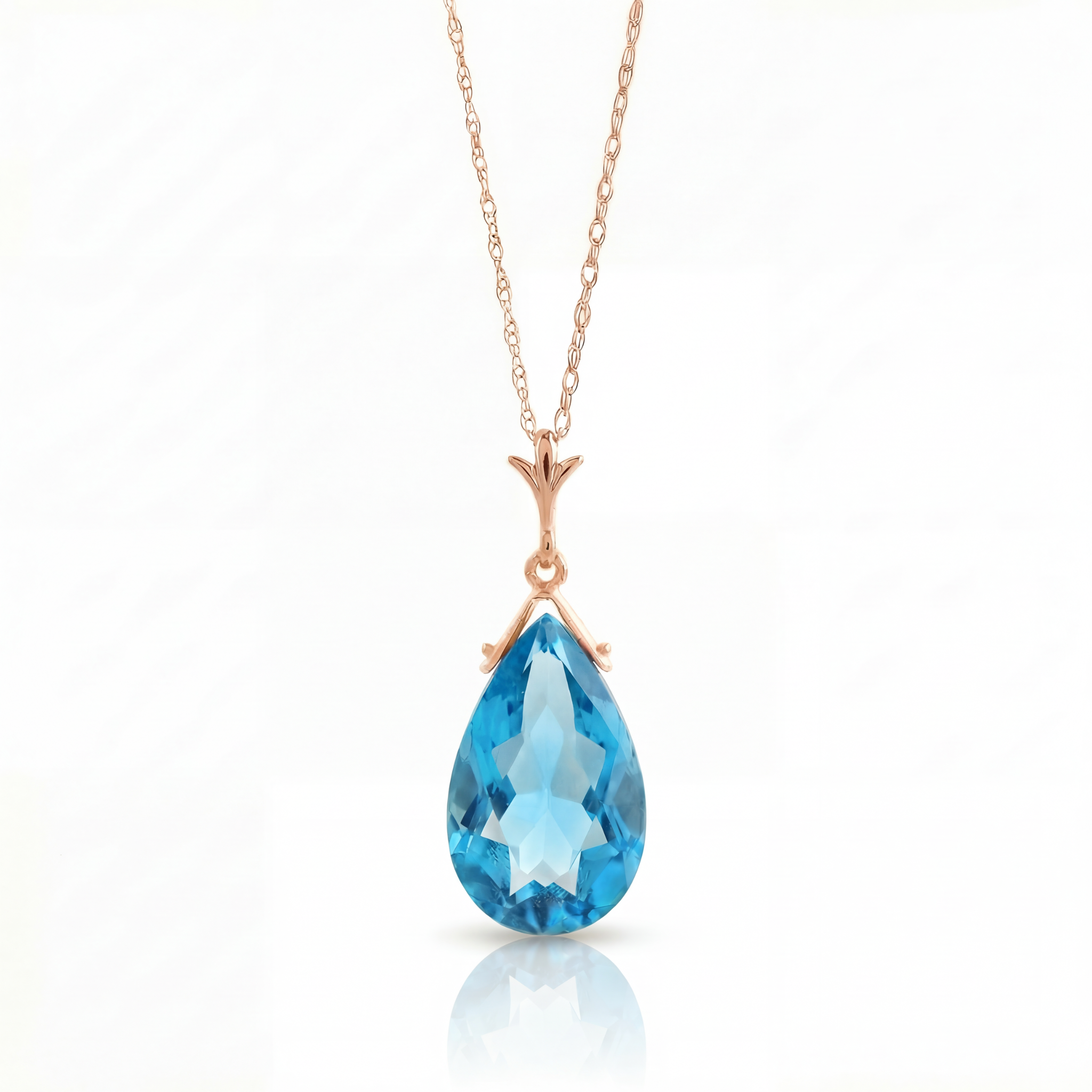 Lunar Glow Blue Topaz Necklace