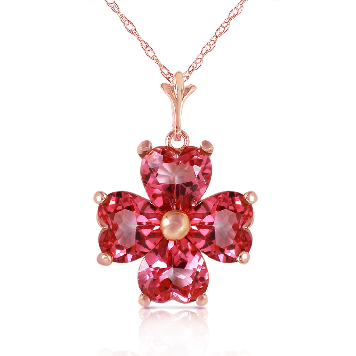 Elegant Petal Pink Topaz Necklace