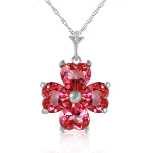 Elegant Petal Pink Topaz Necklace