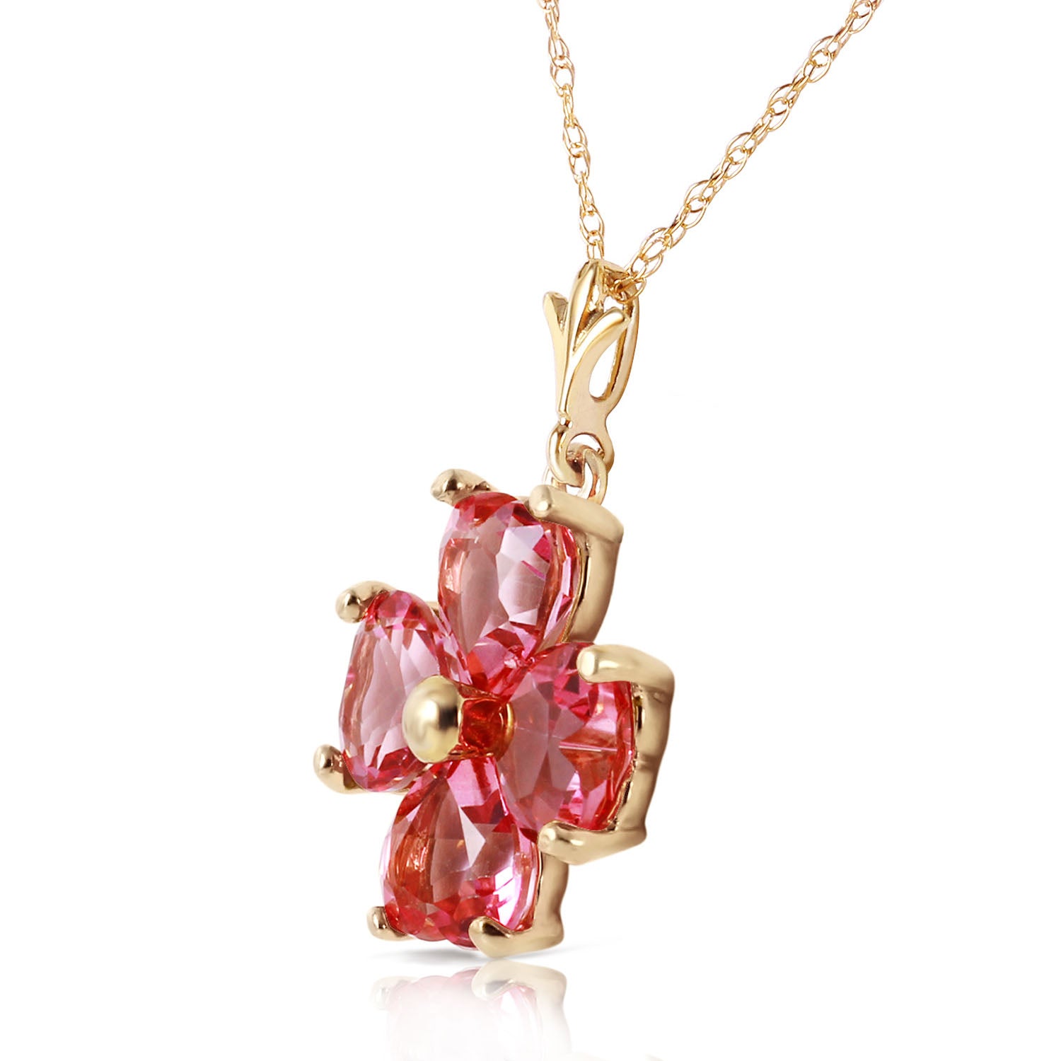 Elegant Petal Pink Topaz Necklace
