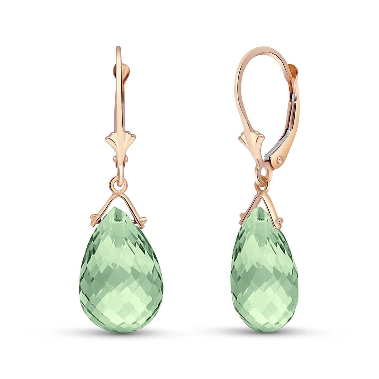 Lunar Glow Green Amethyst Earrings
