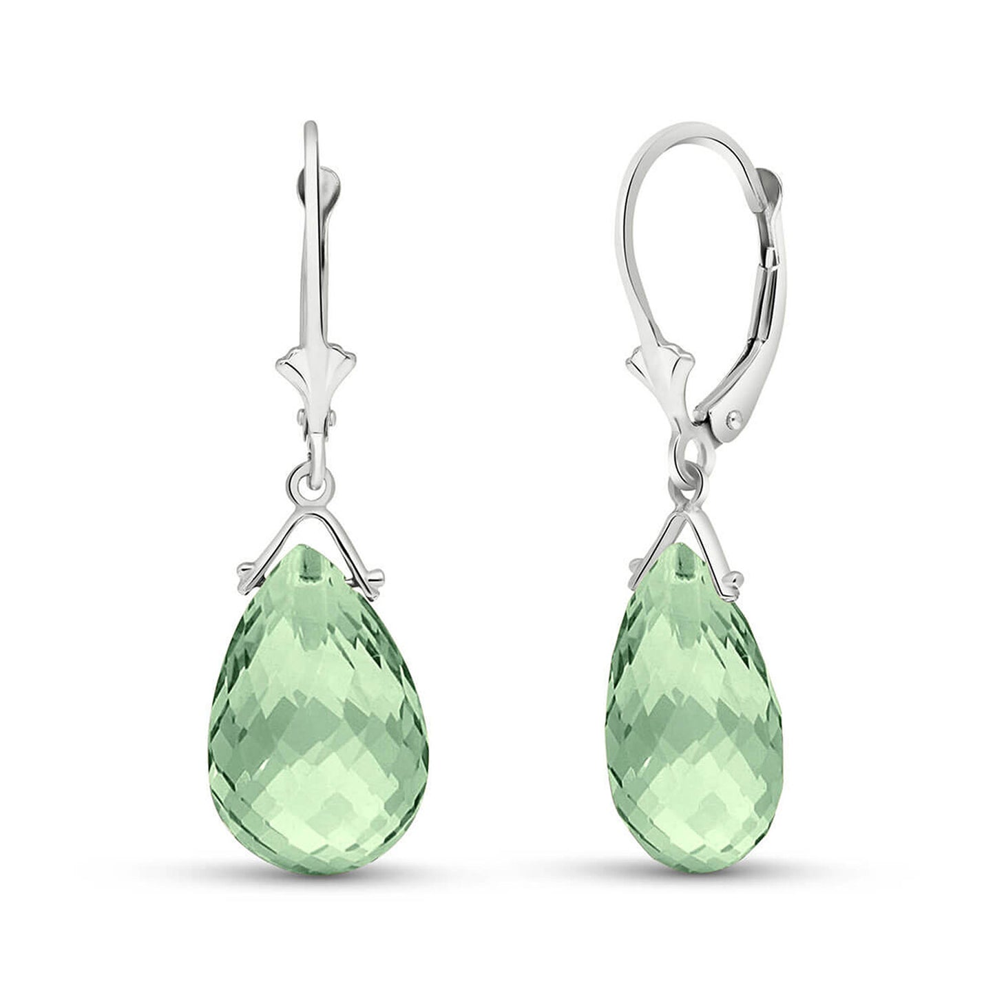 Lunar Glow Green Amethyst Earrings