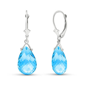 Lunar Glow Blue Topaz Earrings