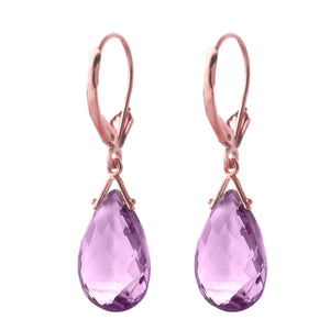 Lunar Glow Purple Amethyst Earrings