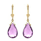 Lunar Glow Purple Amethyst Earrings