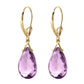 Lunar Glow Purple Amethyst Earrings