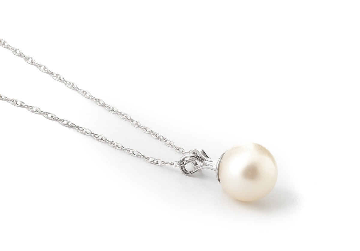 2 Carat 14K Solid Gold Necklace Natural Pearl