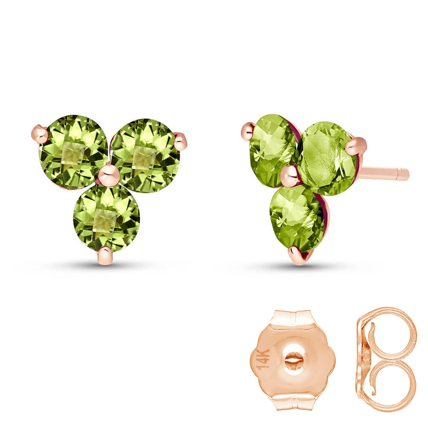 Petal Prism Peridot Earrings