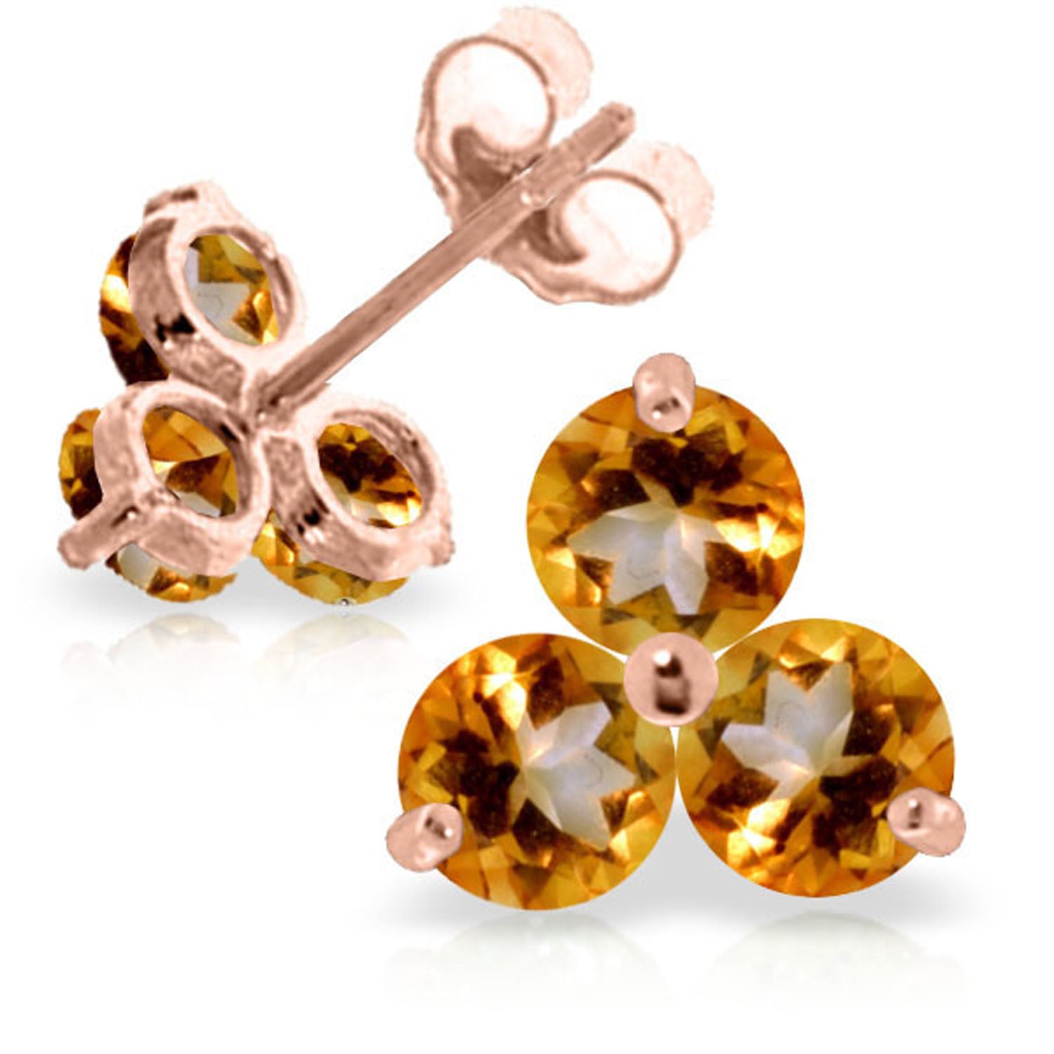 Petal Prism Citrine Earrings
