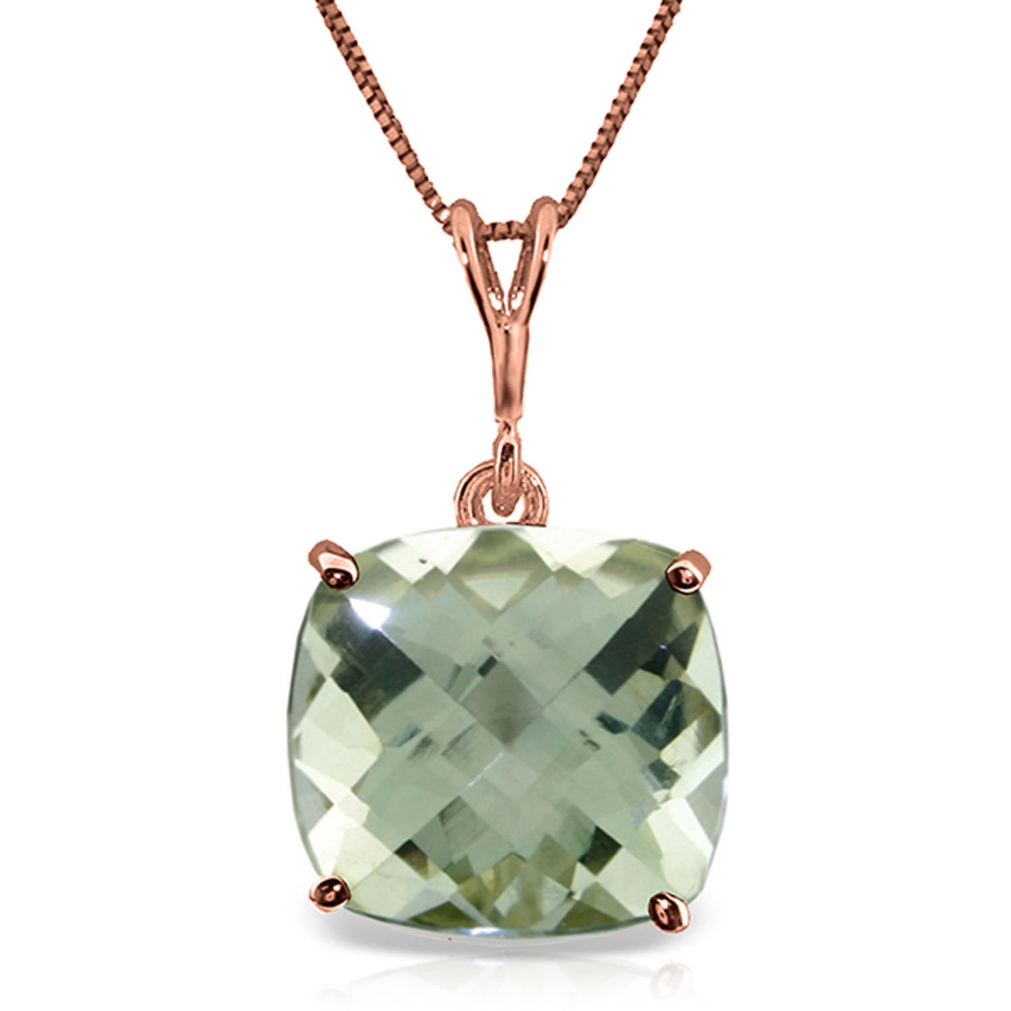 Glowing Halo Green Amethyst Necklace