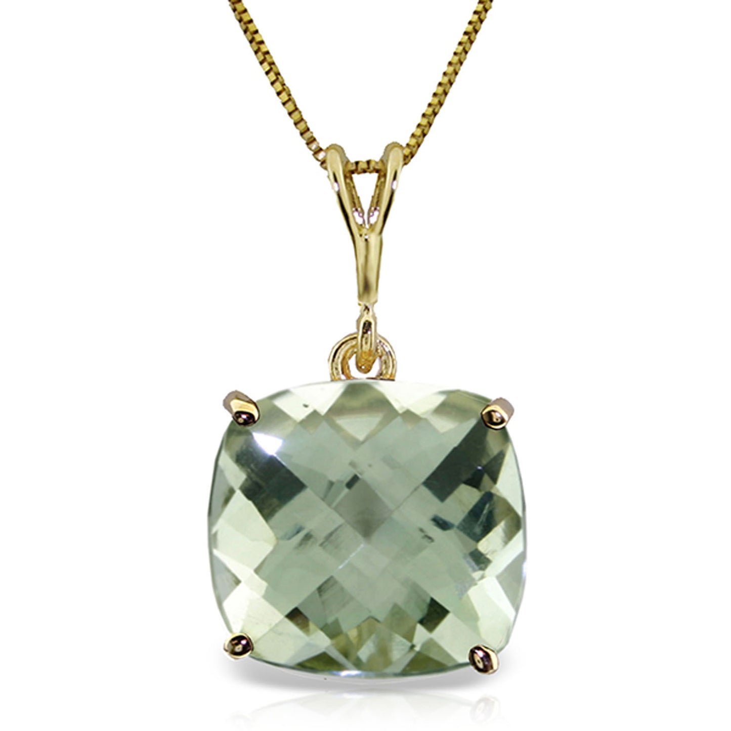Glowing Halo Green Amethyst Necklace