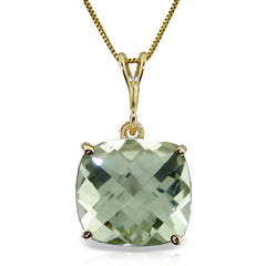 Glowing Halo Green Amethyst Necklace