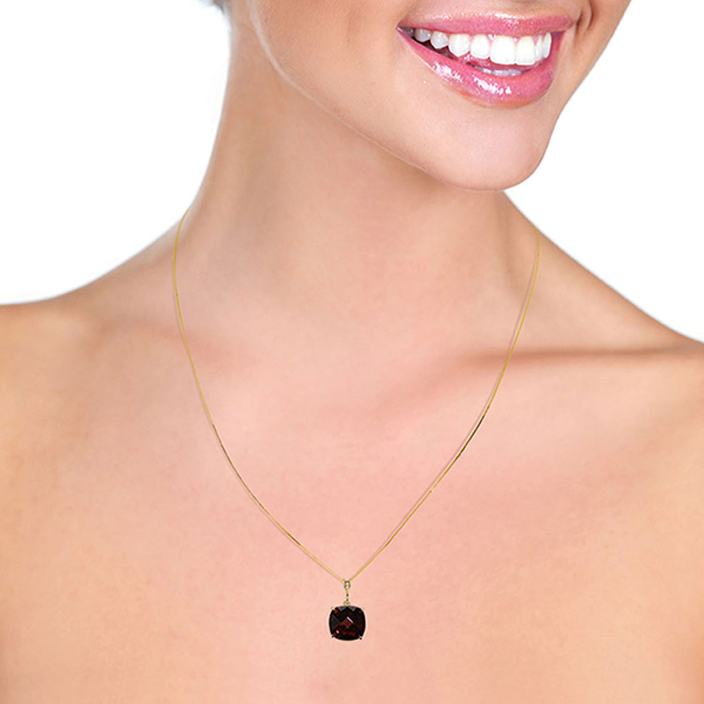 Glowing Halo Garnet Necklace