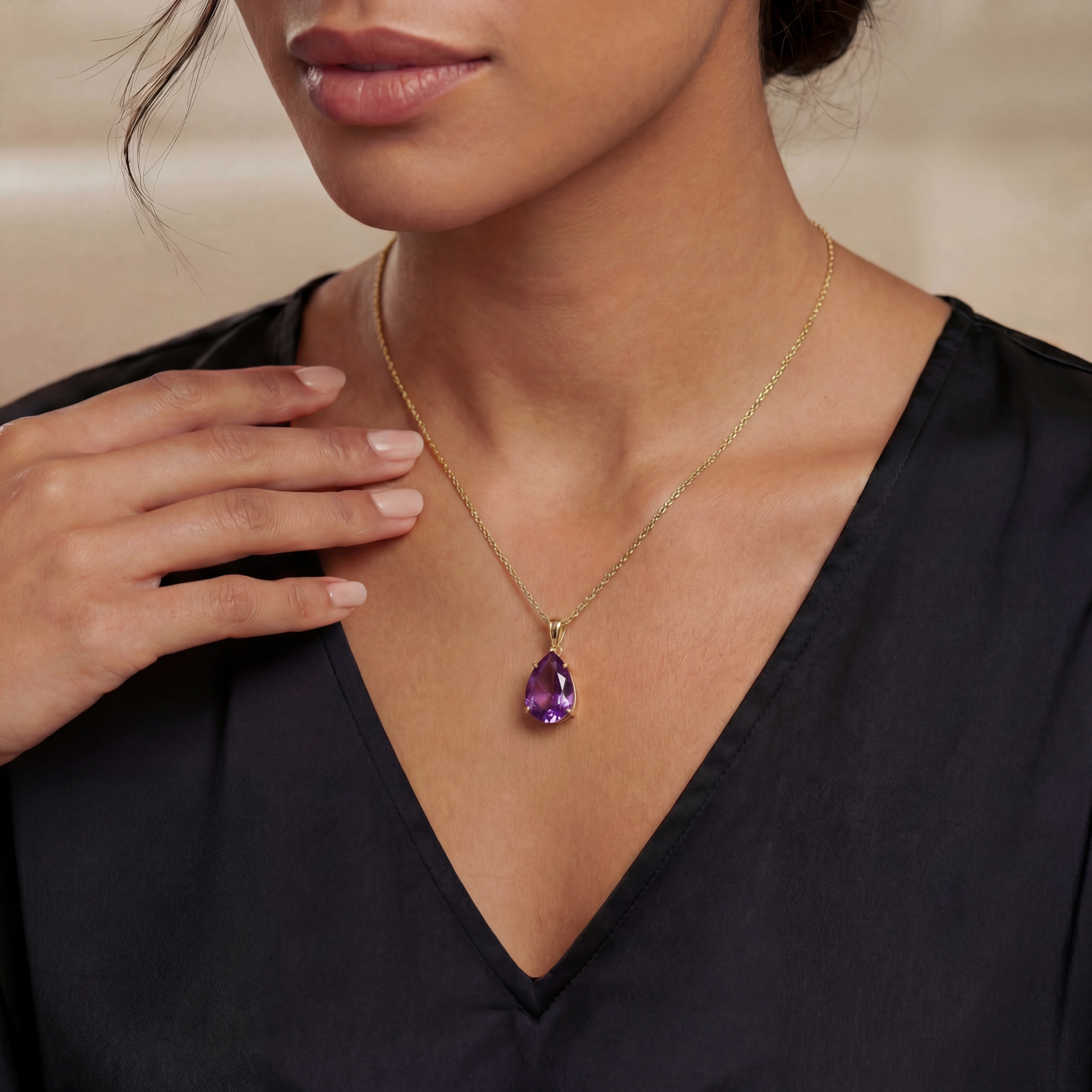 Hidden Light Purple Amethyst Necklace