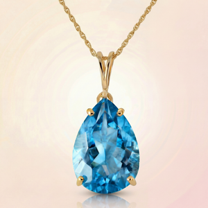 Hidden Light Blue Topaz Necklace