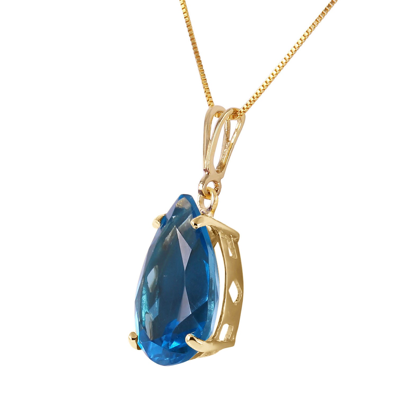 Hidden Light Blue Topaz Necklace