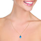Hidden Light Blue Topaz Necklace