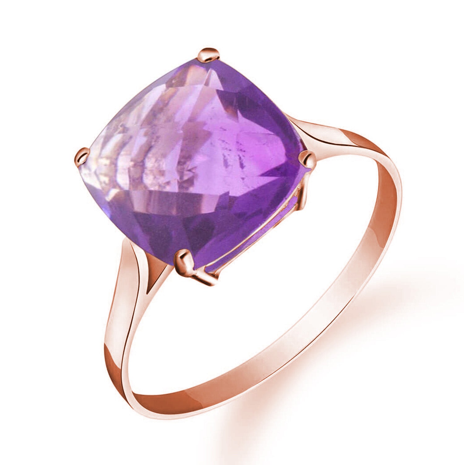 Elegant Spark Purple Amethyst Ring