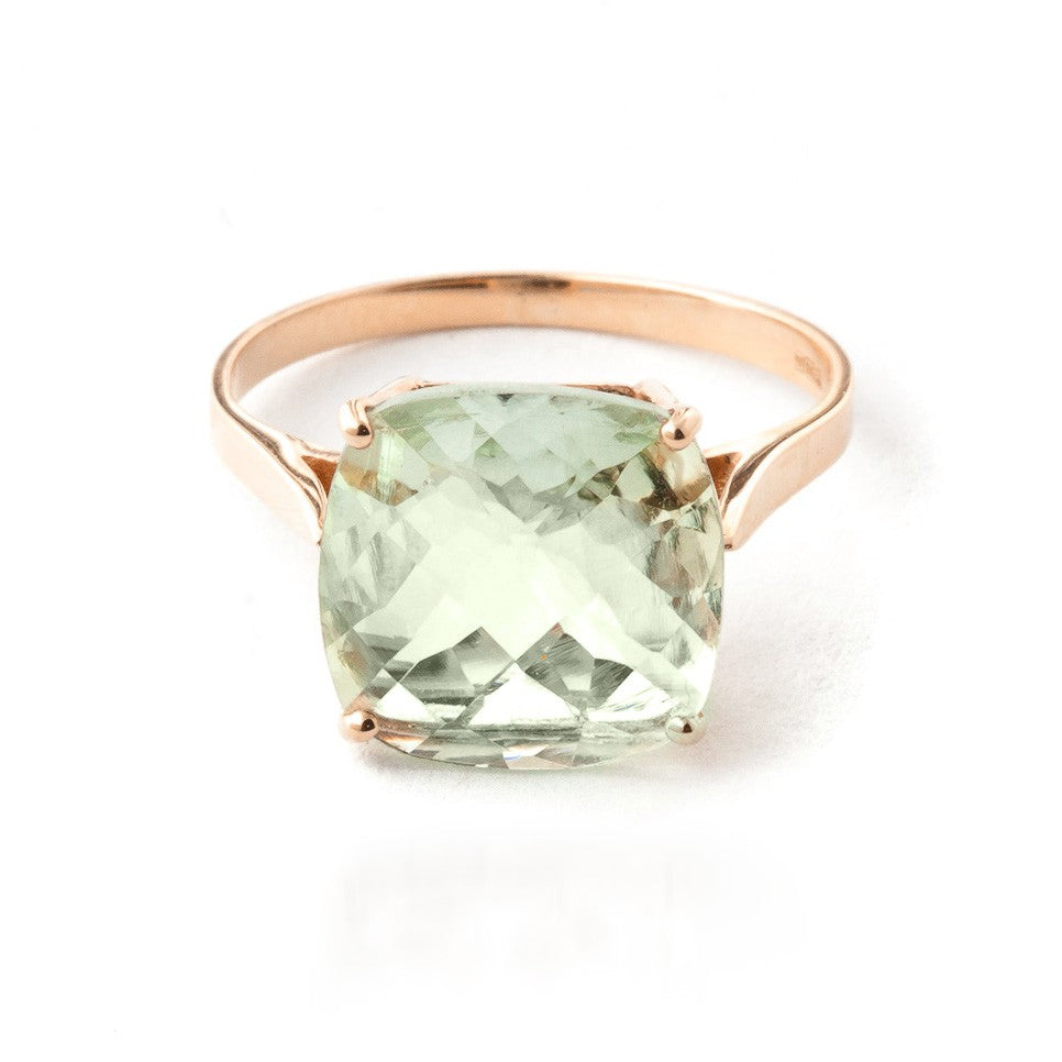 Elegant Spark Green Amethyst Ring