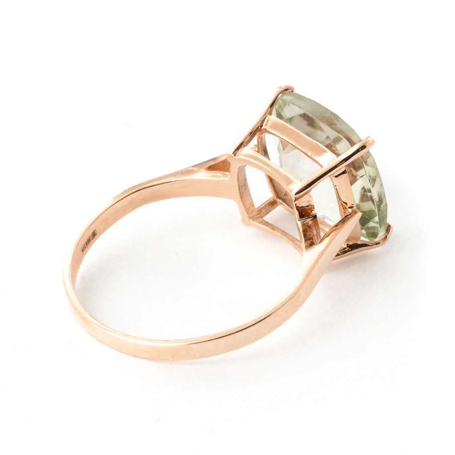 Elegant Spark Green Amethyst Ring