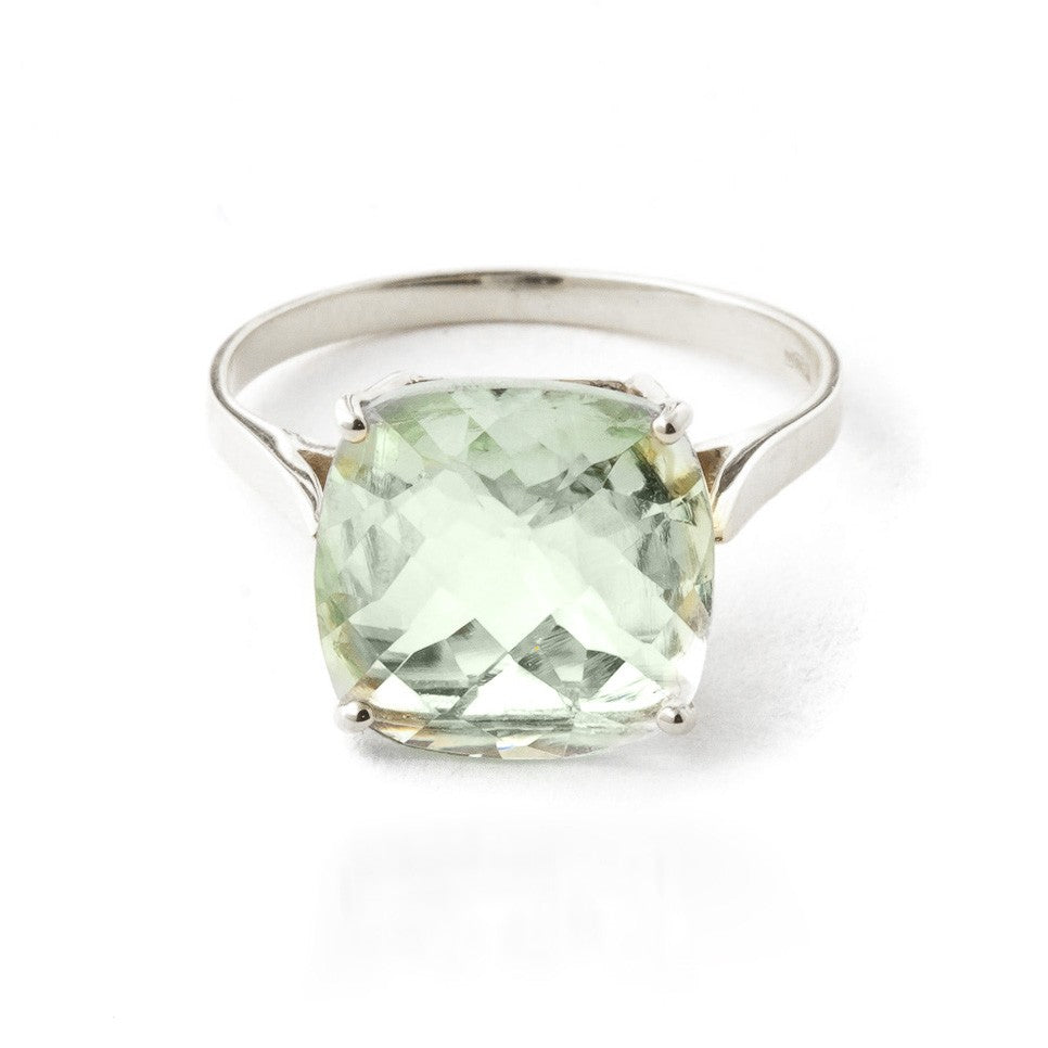 Elegant Spark Green Amethyst Ring