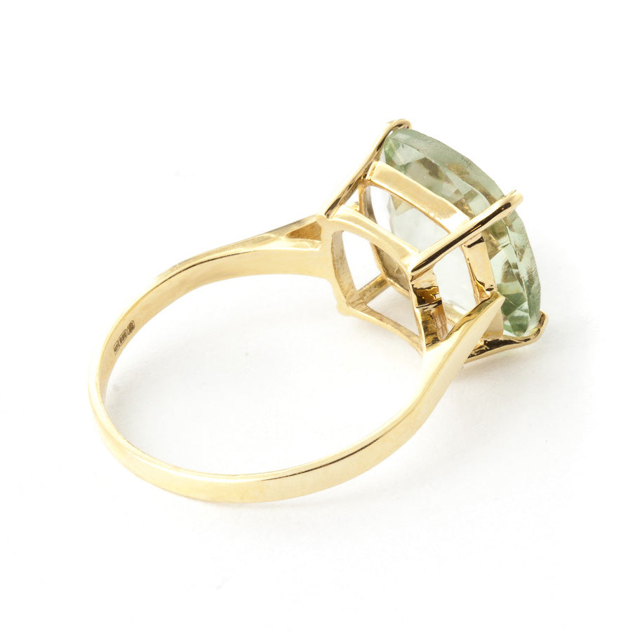 Elegant Spark Green Amethyst Ring
