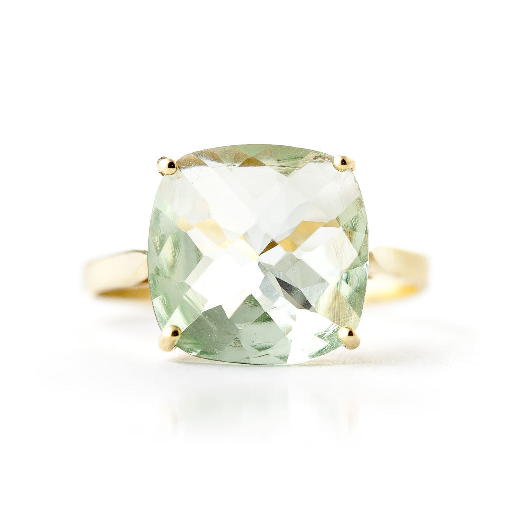 Elegant Spark Green Amethyst Ring