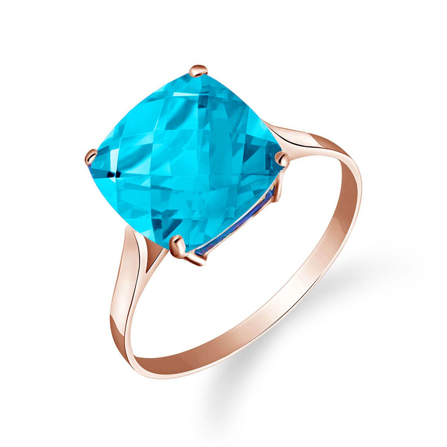 Elegant Spark Blue Topaz Ring