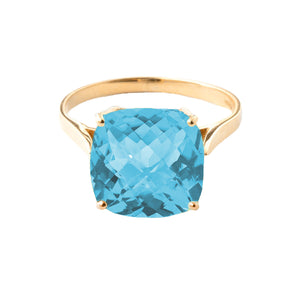 Elegant Spark Blue Topaz Ring