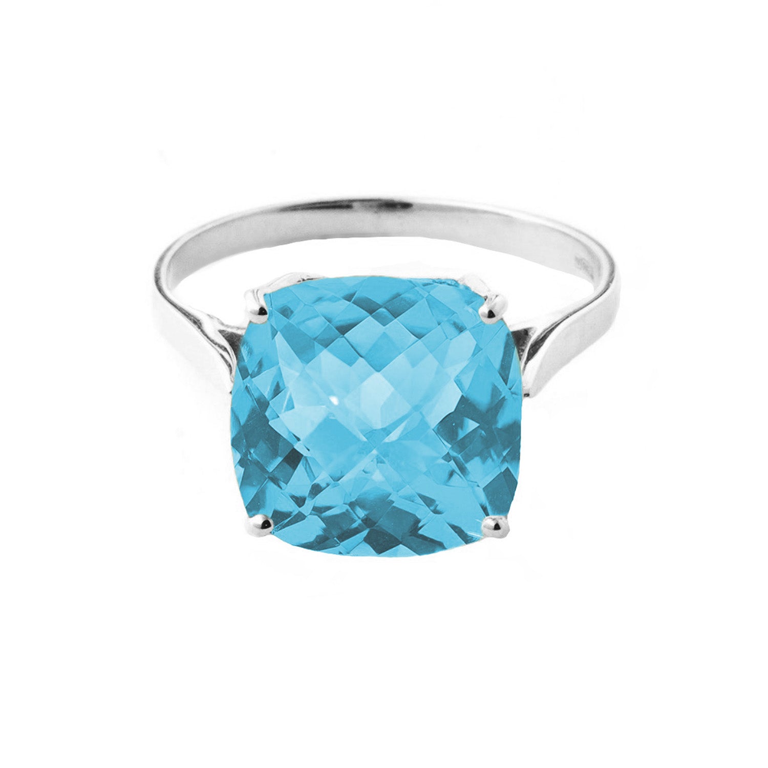 Elegant Spark Blue Topaz Ring