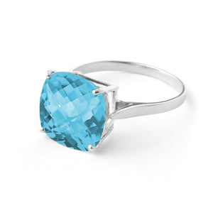 Elegant Spark Blue Topaz Ring