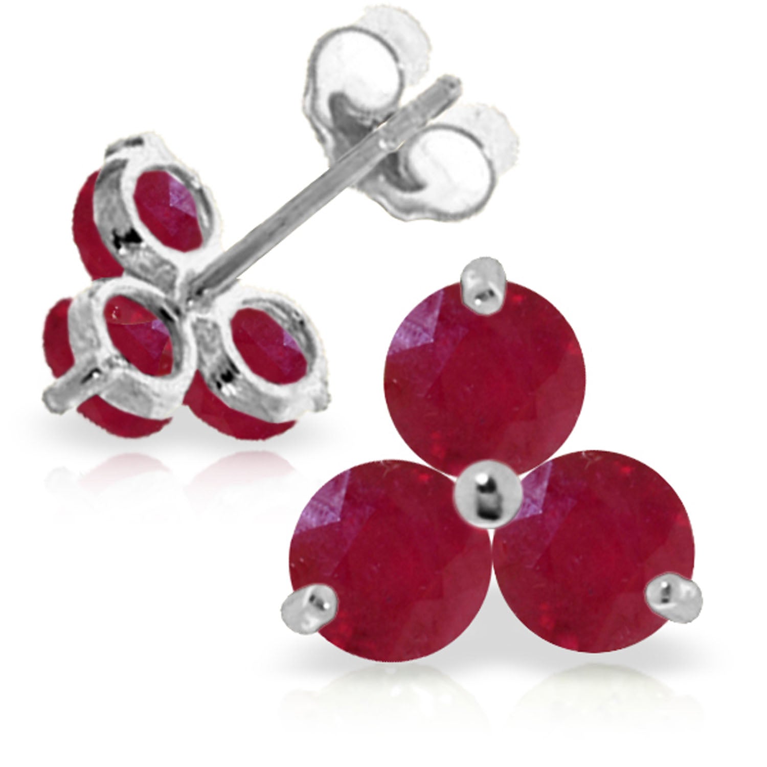 Petal Prism Ruby Earrings