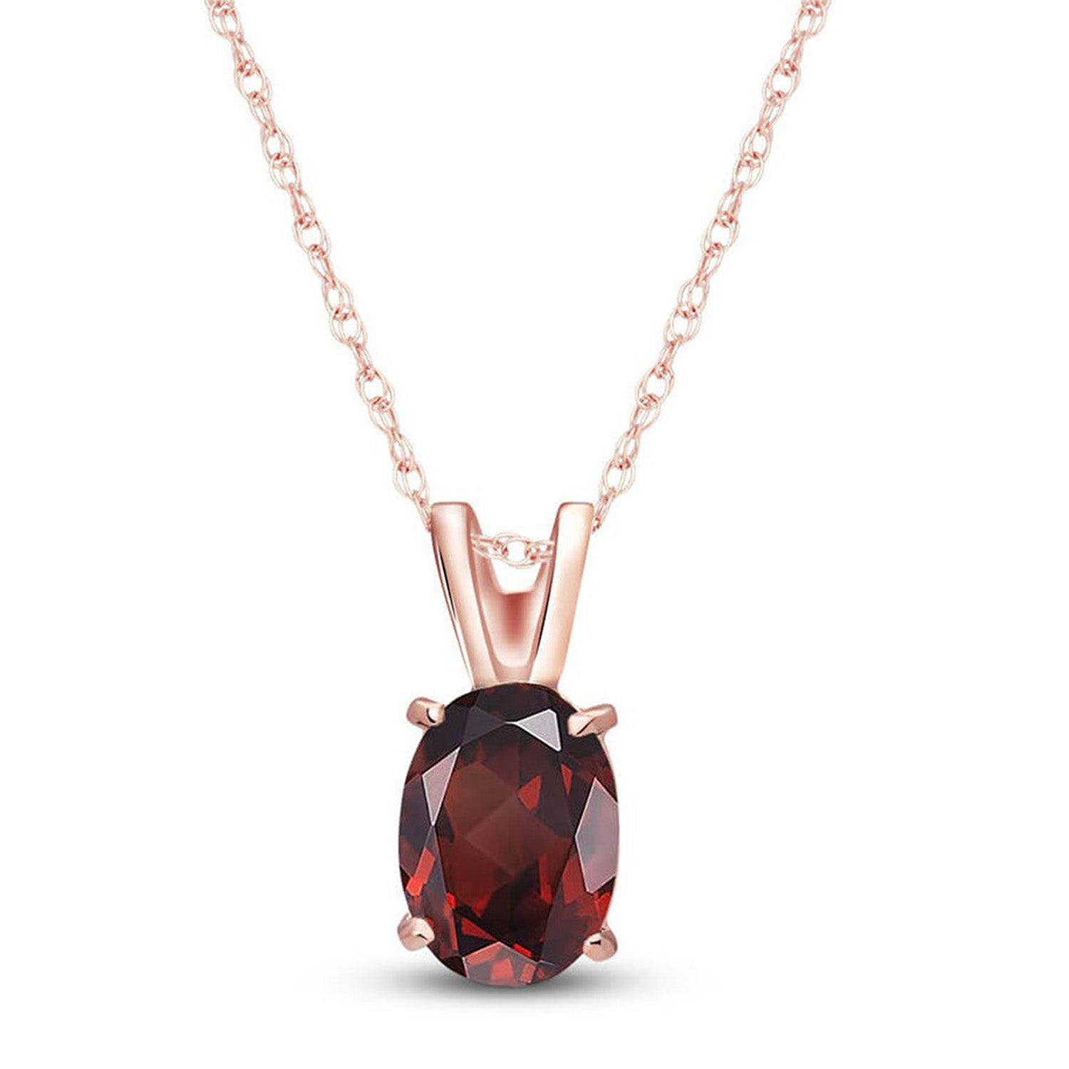 Tranquil Moon Garnet Necklace