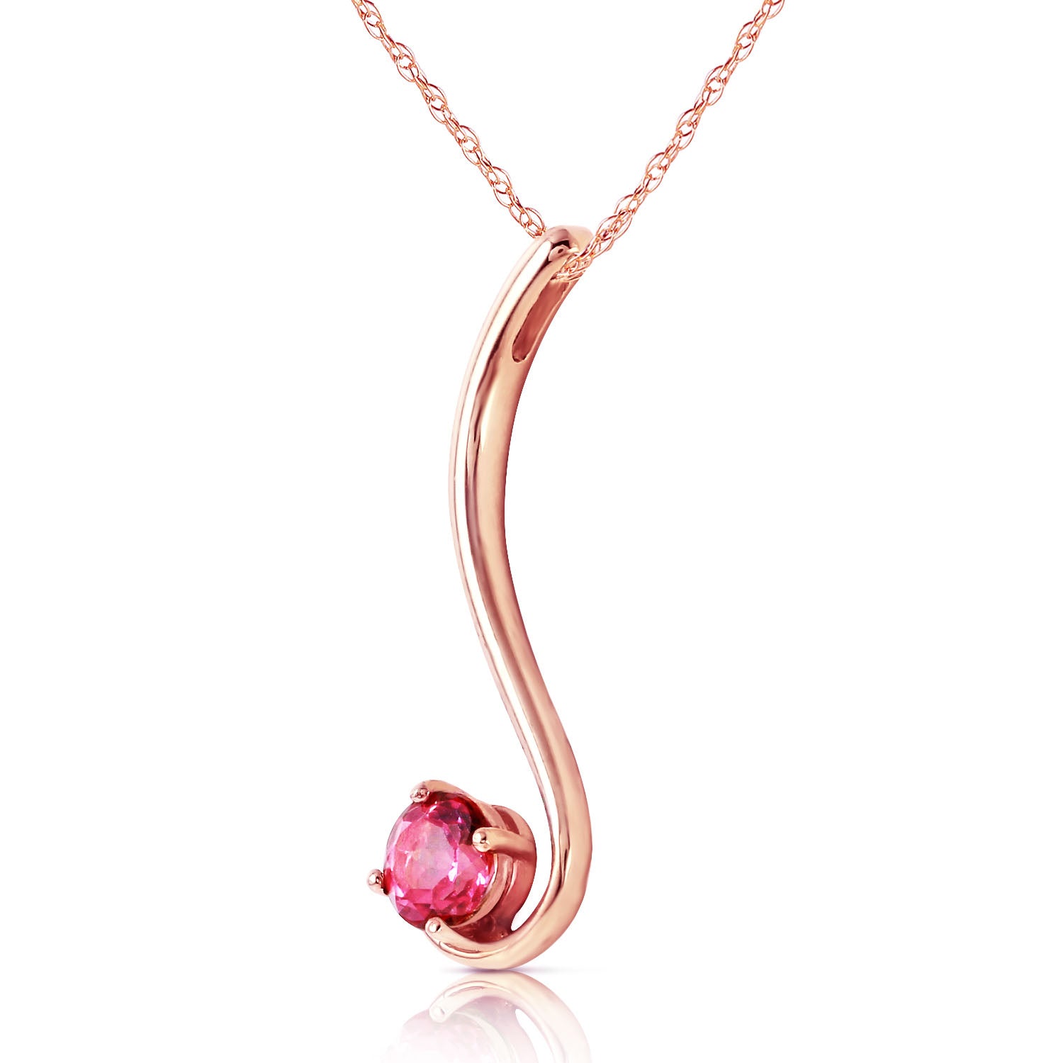 Celestial Sway Pink Topaz Necklace