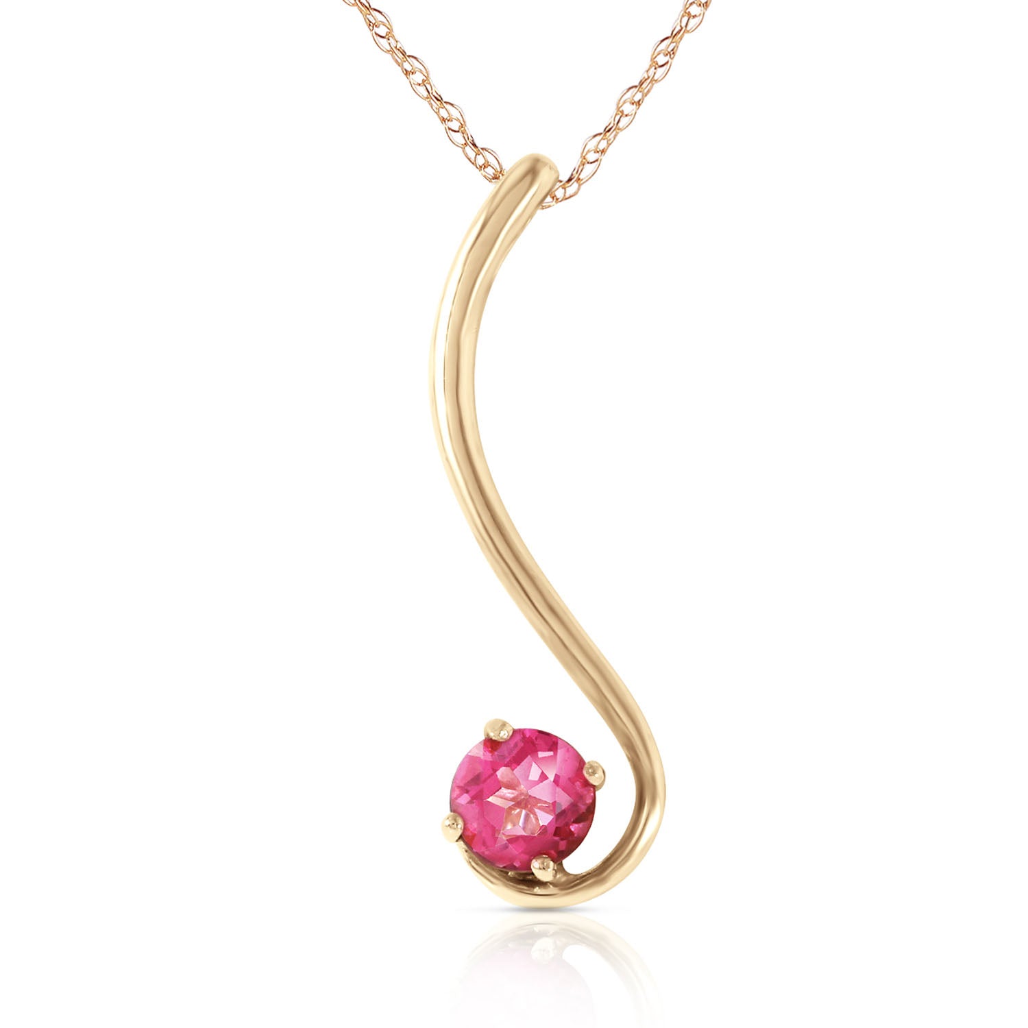 Celestial Sway Pink Topaz Necklace