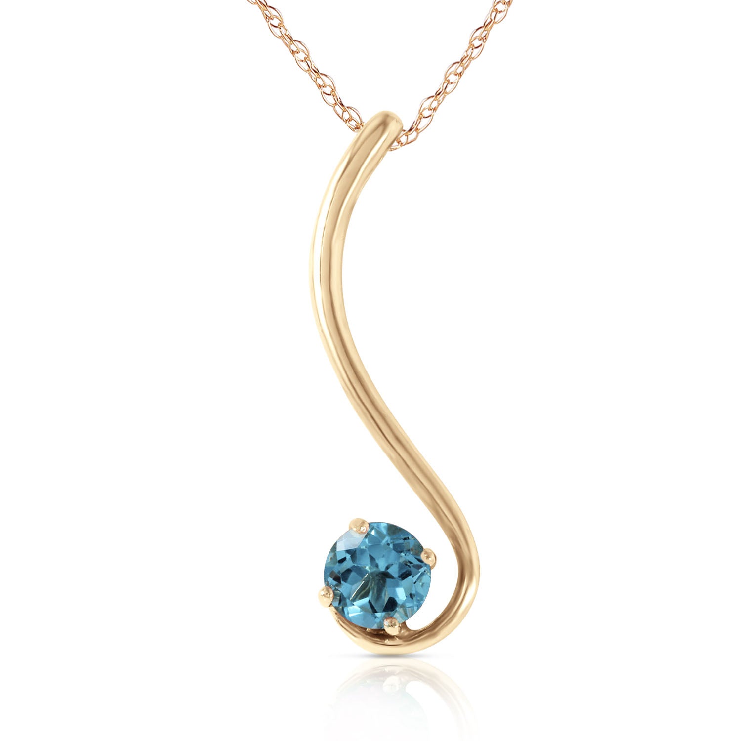 Celestial Sway Blue Topaz Necklace