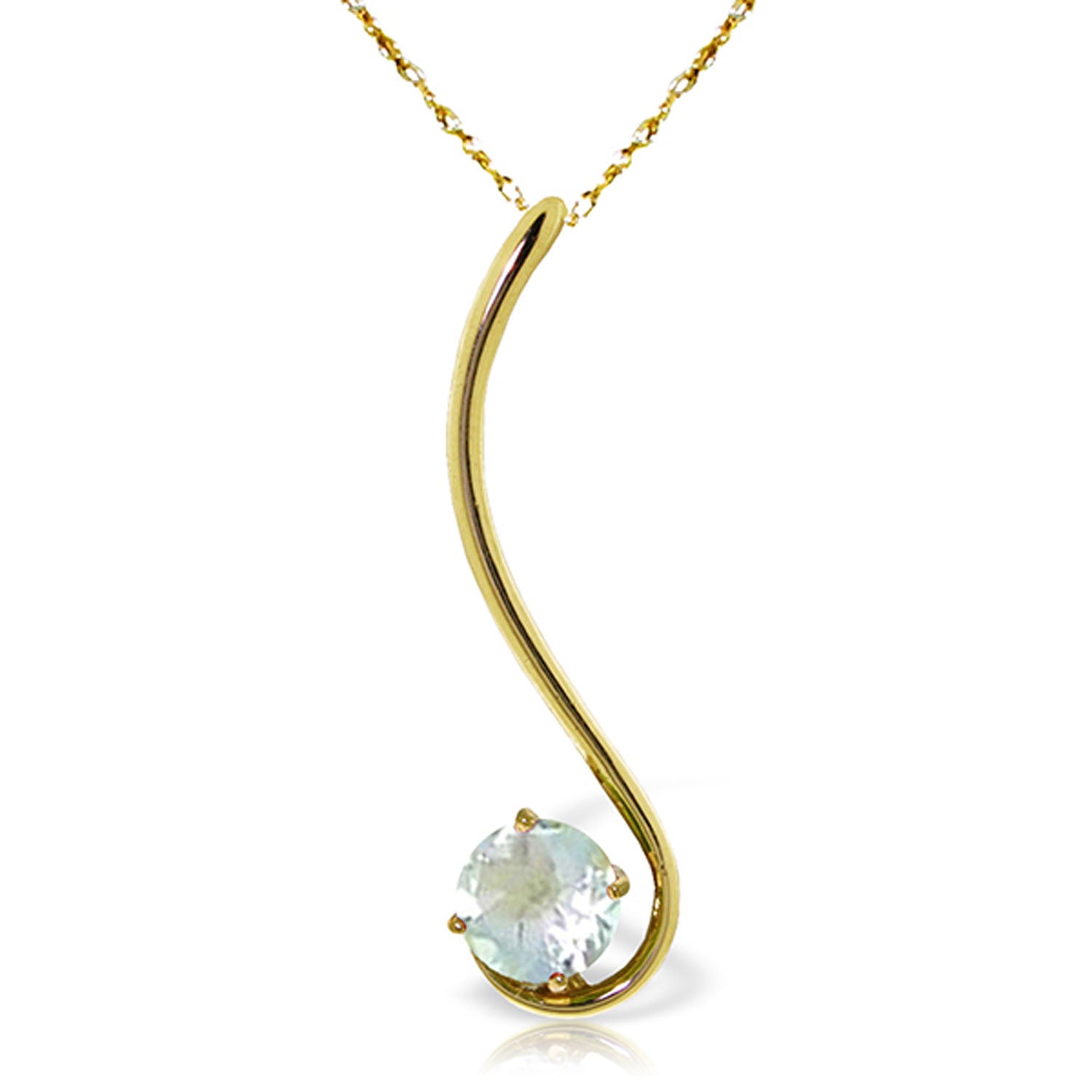 Celestial Sway Aquamarine Necklace
