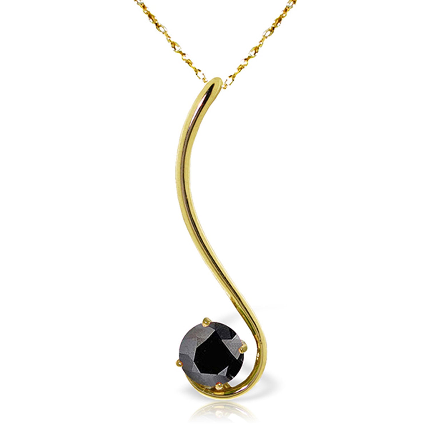 Celestial Sway Black Diamond Necklace